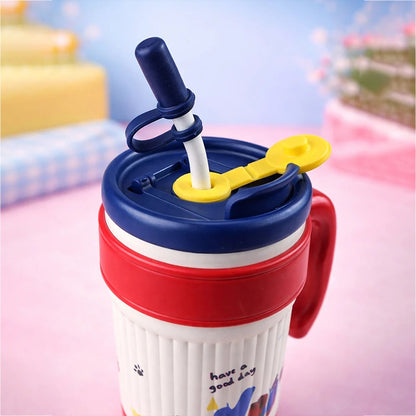 NIYO TOYS Pinteresty Stainless Steel Dual Sipper Tumbler  750 ml