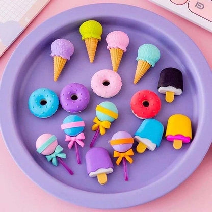 Cute Food-Themed Eraser Set (8Pcs) Cute Eraser Donut Ice Cream NIYO TOYS