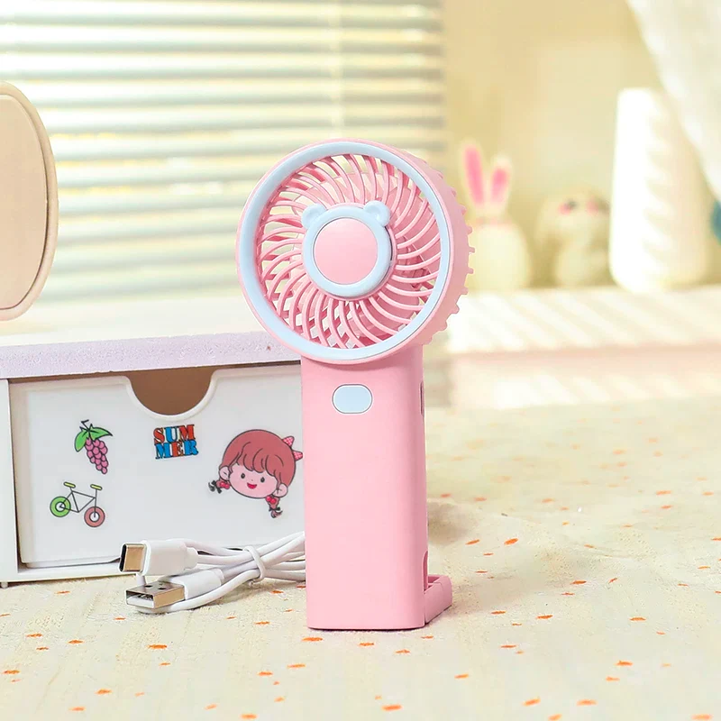 NIYO TOYS pink rechargeable fan for kids, perfect for summer use and ages 3 and up