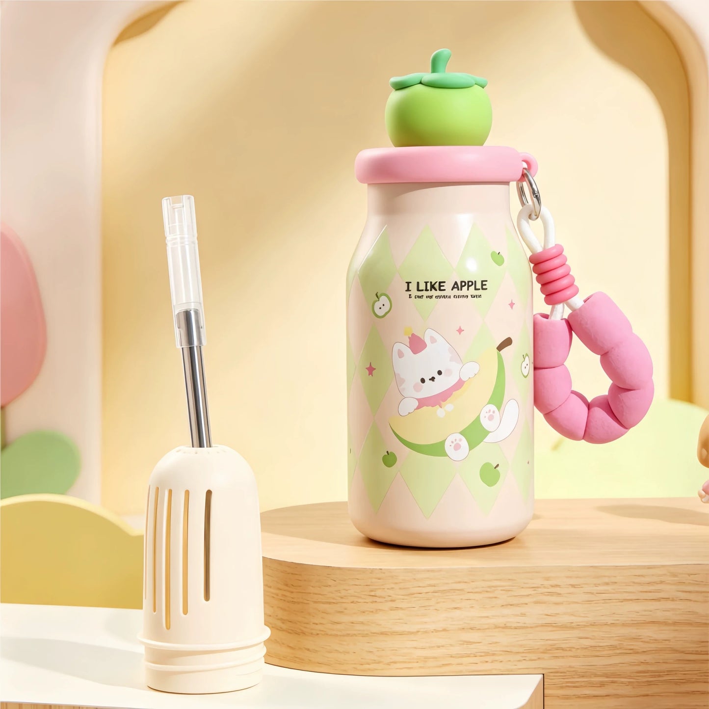 Niyo toys Cute 400ml Stainless Steel Insulated Sipper Bottle