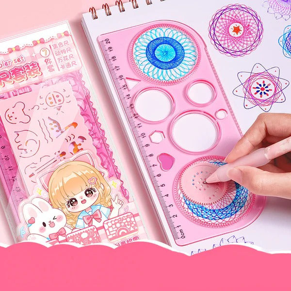 Drawing Ruler Set with 10-Color Pen NIYO TOYS