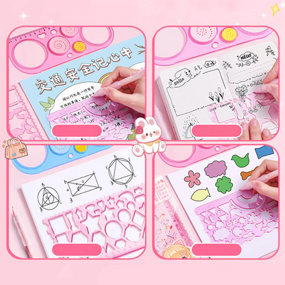 Drawing Ruler Set with 10-Color Pen NIYO TOYS