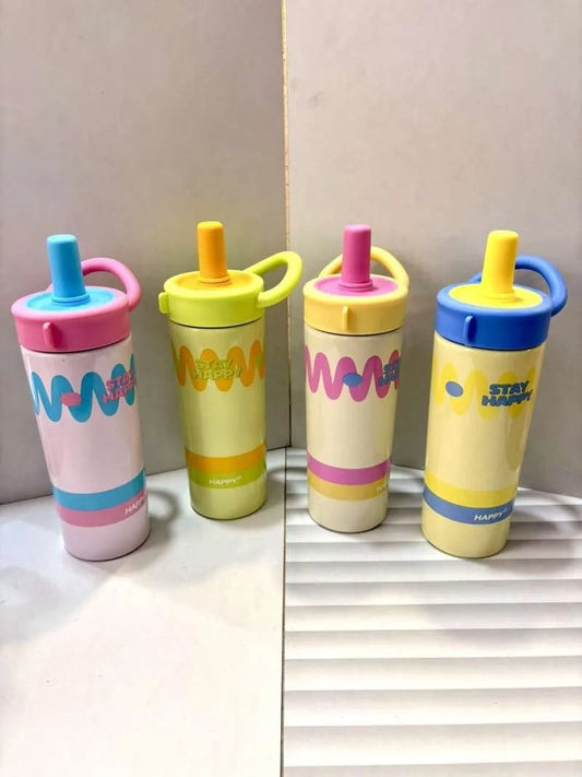 Stainless Steel Tumbler 2118 650ml with Straw and Carry Handle NIYO TOYS