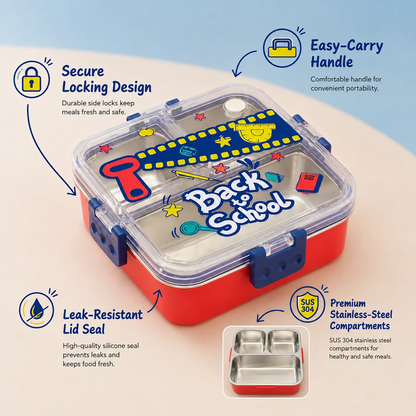 Kids' Stainless-Steel Lunch Box Set