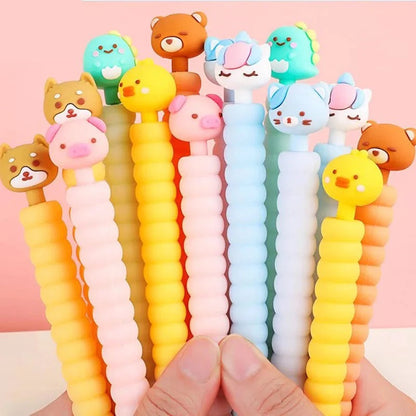 Colorful NIYO TOYS mechanical pencil pencils with cute animal toppers, perfect for kids age 5+