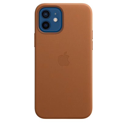 Brown leather iPhone 17 Pro Mac case providing stylish protection for your device
