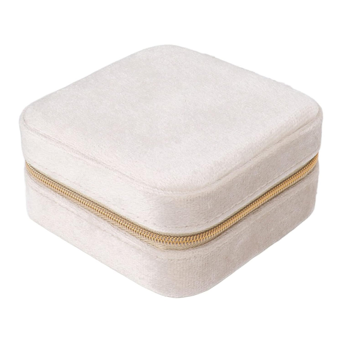 NIYO TOYS jewelry case for travel, square design in cream color, ideal for organizing accessories