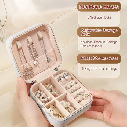 NIYO TOYS jewelry jewellery box in white with necklace hooks and adjustable storage for kids aged 3+