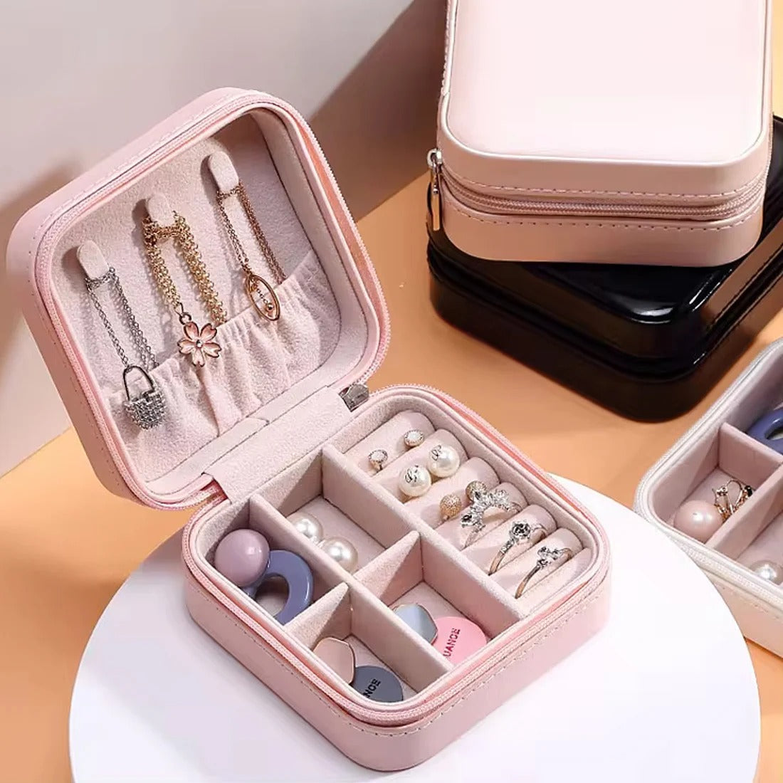 NIYO TOYS pink jewelry organizer jewelry organizer suitable for all ages, ideal for storing rings and earrings