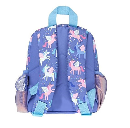 Purple kids backpack with unicorn design, perfect for school use, ages 3 and up