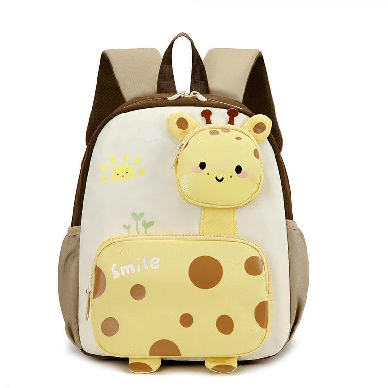 Cute yellow giraffe kids backpack by NIYO TOYS, perfect for ages 3 and up, ideal for school and play