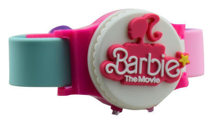Kids digital princess watch in pink and blue featuring Barbie design for age 5+ with colorful straps
