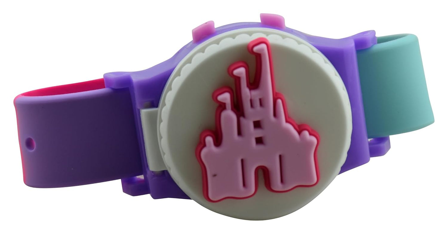 Kids digital princess watch in purple with castle design, perfect for ages 3 and up, ideal for young fans