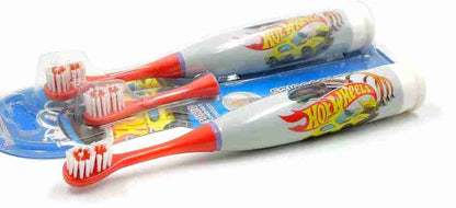 Kids electric toothbrush set with Hot Wheels design for fun and effective brushing