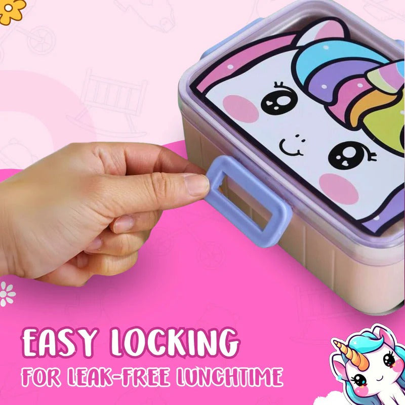 NIYO TOYS kids lunch box cute animal with easy locking feature for leak-free lunchtime