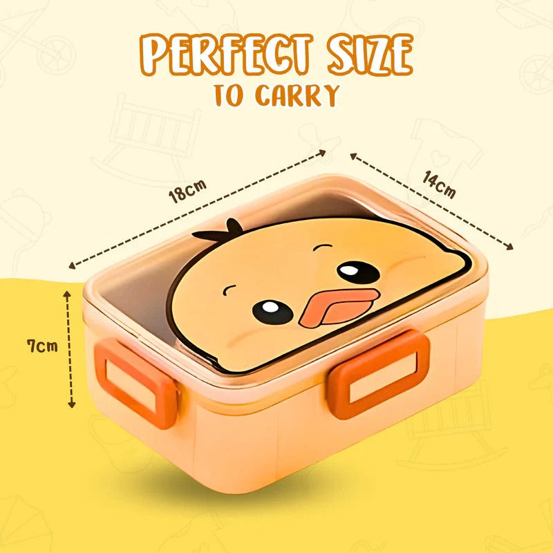 NIYO TOYS kids lunch box cute animal with adorable duck design, perfect size for kids to carry