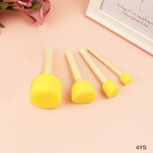 NIYO TOYS kids sponge art tools in yellow for creative fun and safe crafting activities