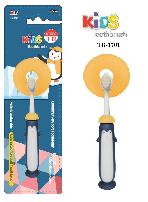 NIYO TOYS Kids Toothbrush with Penguin Design and Soft Bristles for Children Ages 1-6