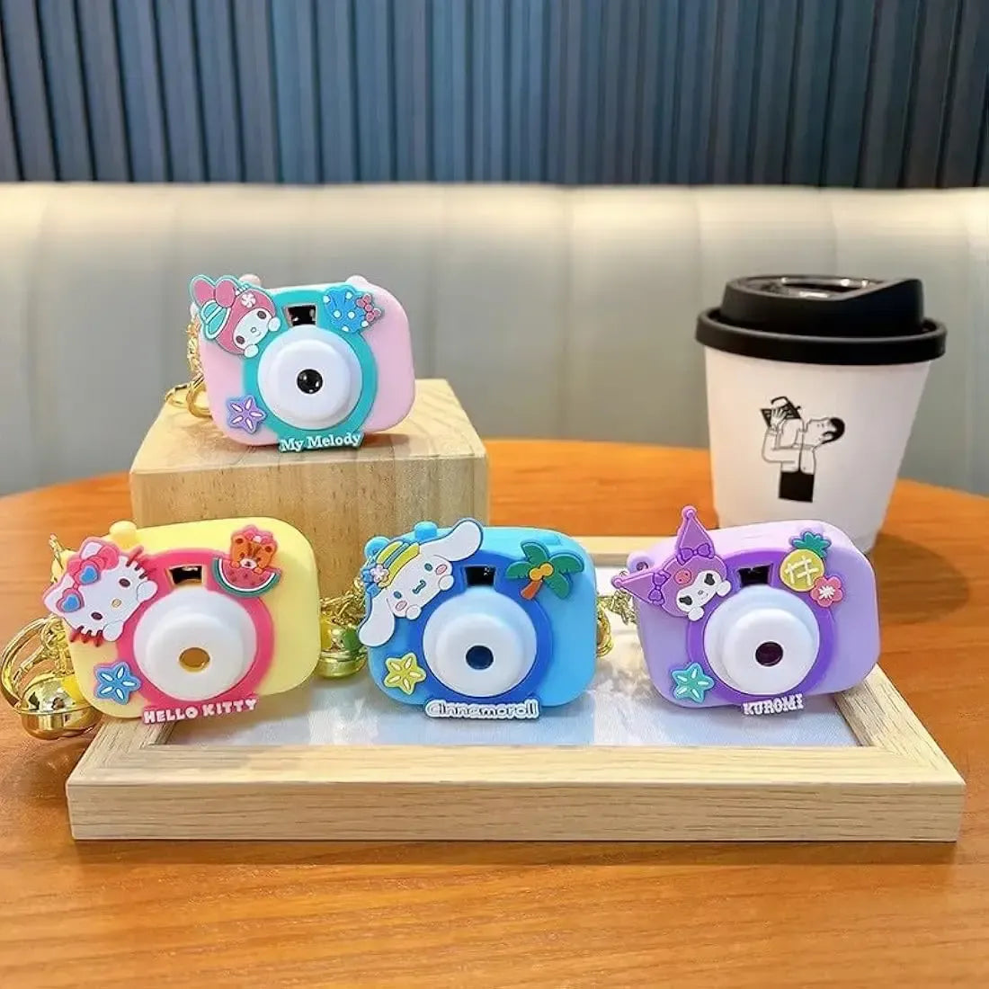 Colorful Kodak camera keychain set for ages 3+, ideal return gift for kids' parties