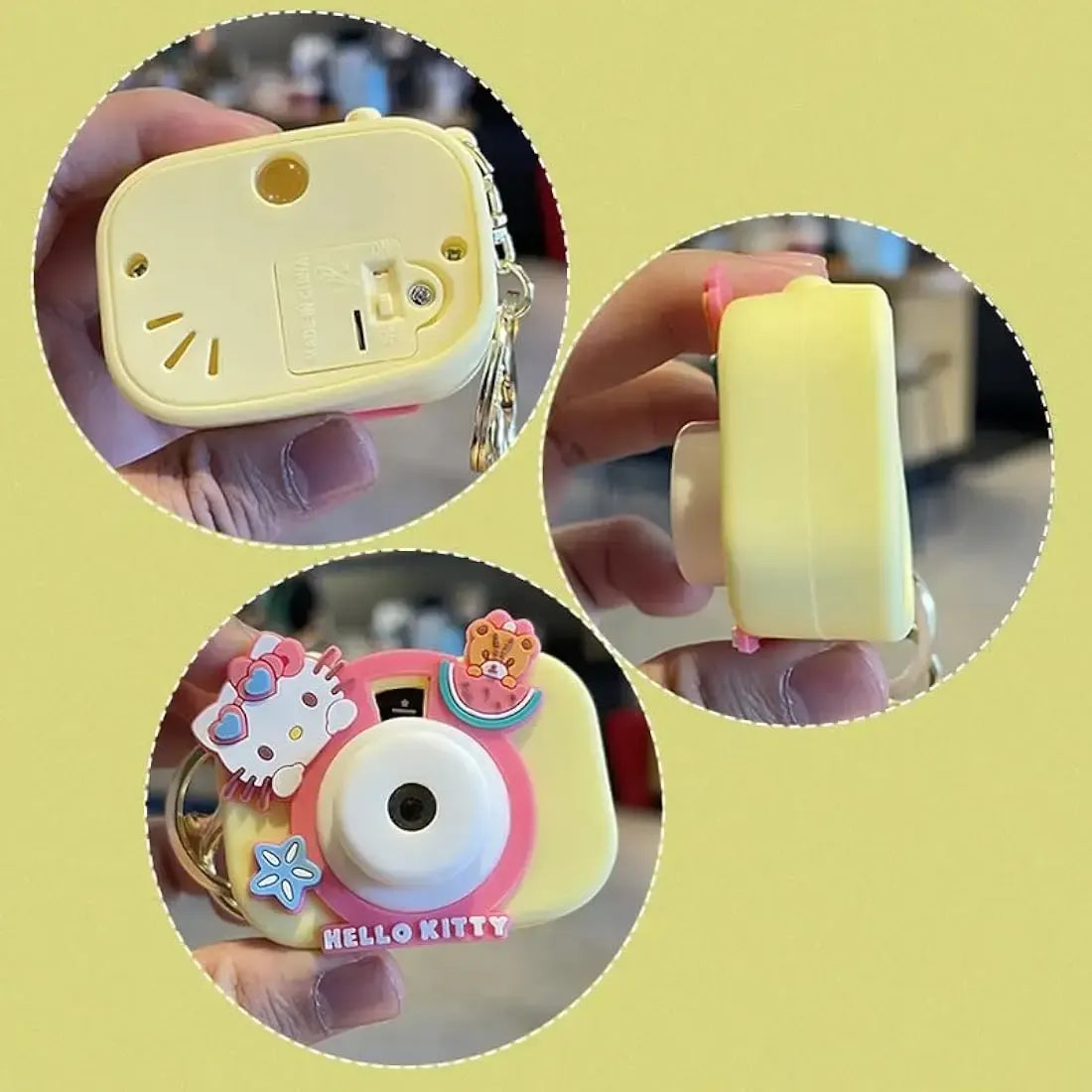 Hello Kitty yellow kodak camera keychain for kids age 3+, perfect return gift for birthday parties