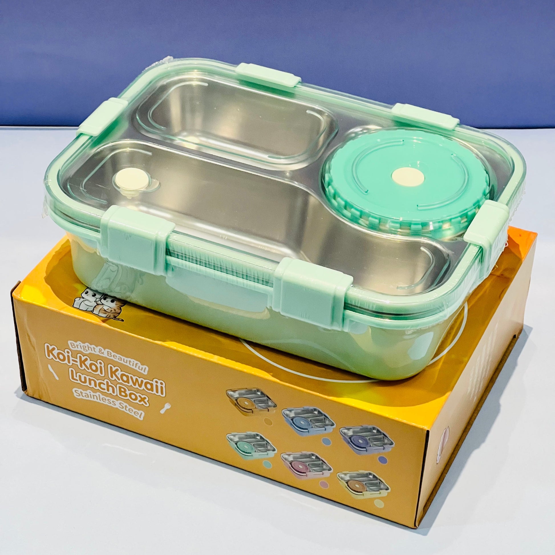 NIYO TOYS Korean bento box for kids with stainless steel compartments and secure lid
