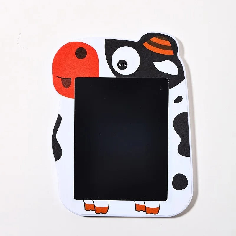 NIYO TOYS cow-themed LCD writing tablet for kids, ideal for ages 3 and up, perfect for drawing and note-taking
