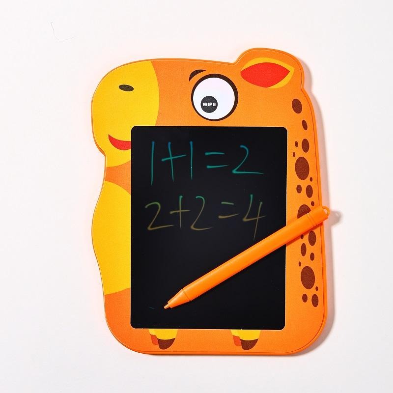 NIYO TOYS orange giraffe LCD writing tablet for kids, ideal for learning and drawing, age 3 and up
