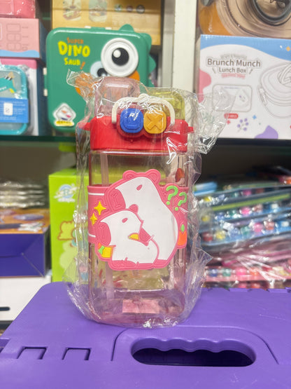 NIYO TOYS leakproof double nozzle water bottle with colorful lid and cute animal design