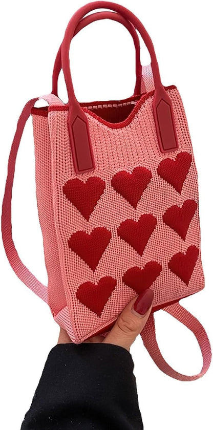 NIYO TOYS leather crossbody mini bag in pink with heart designs, ideal for kids and trendy outings
