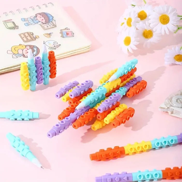 Colorful NIYO TOYS Lego pen set for creative kids, perfect for ages 5 and up, ideal for school projects