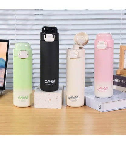 NIYO TOYS Insulated Sippers in Green, Black, Cream, and Pink with Flip-Top Lids for Everyday Use