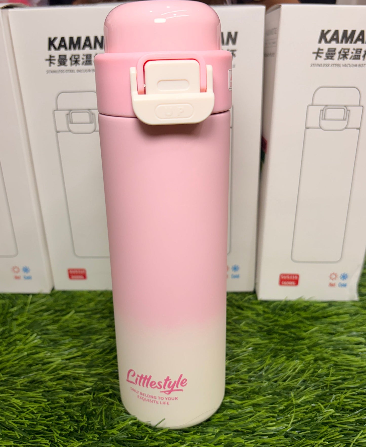 NIYO TOYS Littlestyle Pink Stainless Steel Insulated Water Bottle for Easy Hydration
