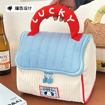 NIYO TOYS Jelly Bag in blue and white with a red handle, stylish and perfect for kids aged 3 and up