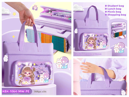 NIYO TOYS Magic World kids bag in purple with cute character design for school and outings