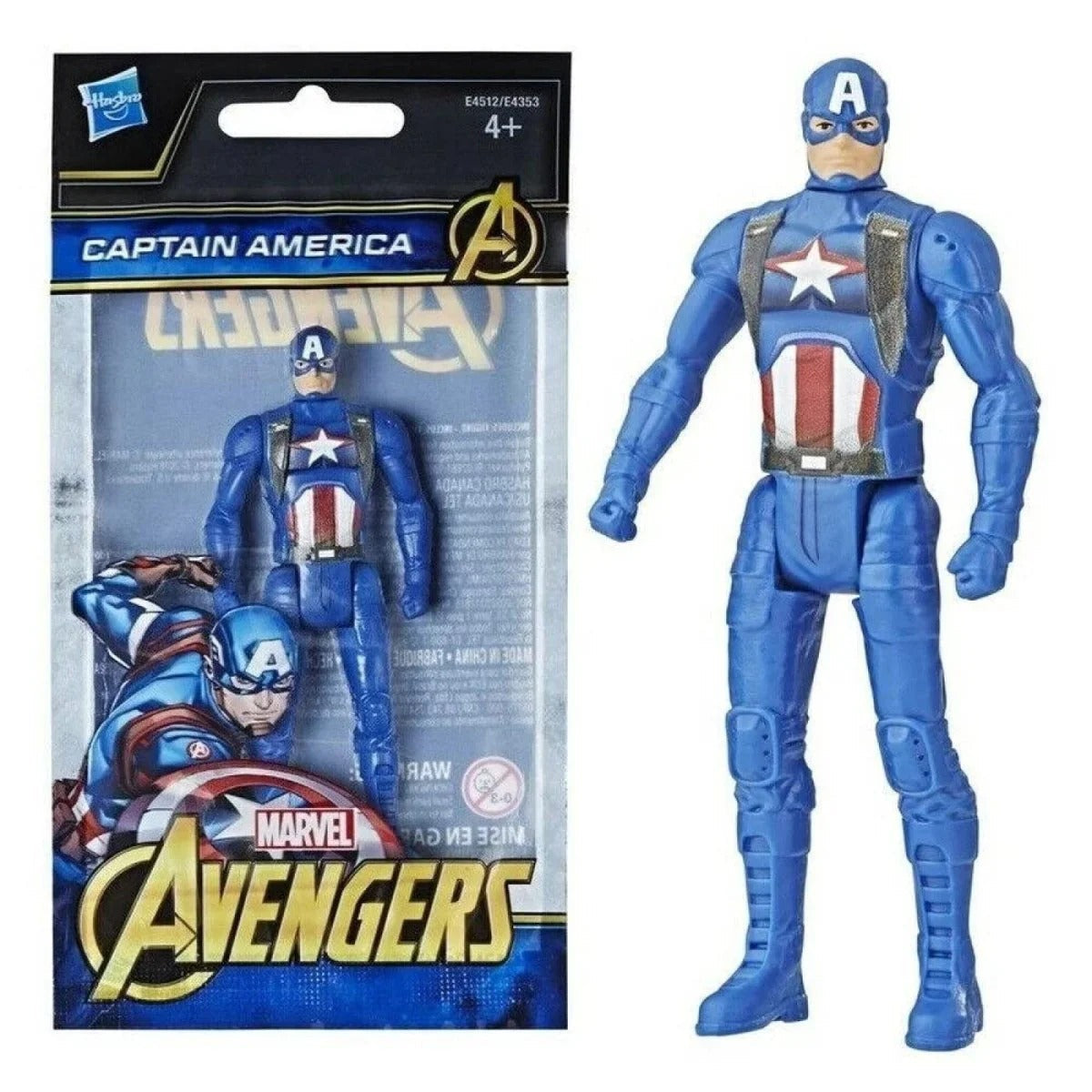 Marvel Legends Action Figures Captain America in blue, age 4+ for imaginative play and collecting