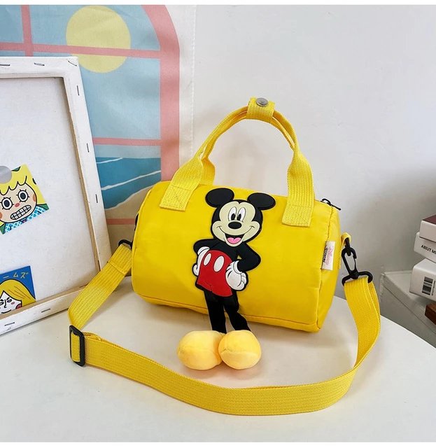 Yellow NIYO TOYS Mickey Mouses Sling Bag with Plush Mickey Design, ideal for ages 3 and up