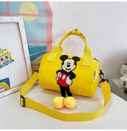Yellow NIYO TOYS Mickey Mouses Sling Bag with Plush Mickey Design, ideal for ages 3 and up