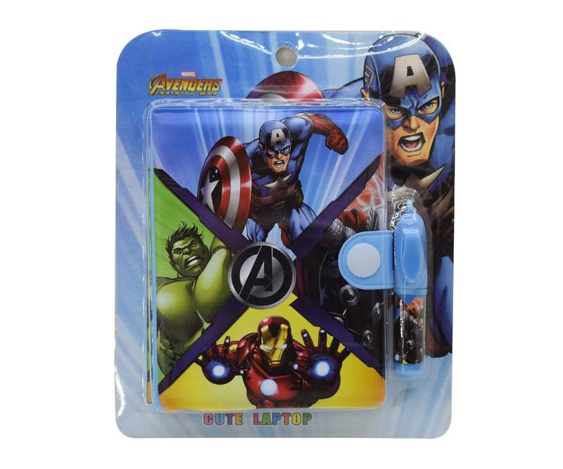 Colorful Avengers mini diary with pen for kids, perfect for creative writing and ages 3 and up