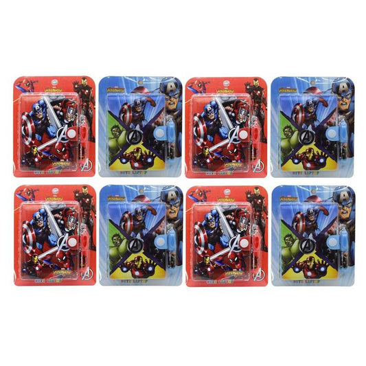Set of six Marvel Avengers mini diaries with pen for kids, age 5+, colorful superhero design