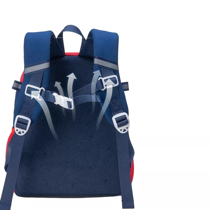 3D dino backpack for kindergarten with adjustable straps and breathable mesh back design