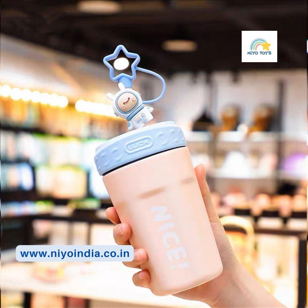 NIYO TOYS Cute Stainless Steel Mug for Kids with a Fun Star Lid in a Playful Design