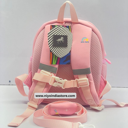 NIYO TOYS 3D unicorn backpack for kids with adjustable straps and vibrant colors