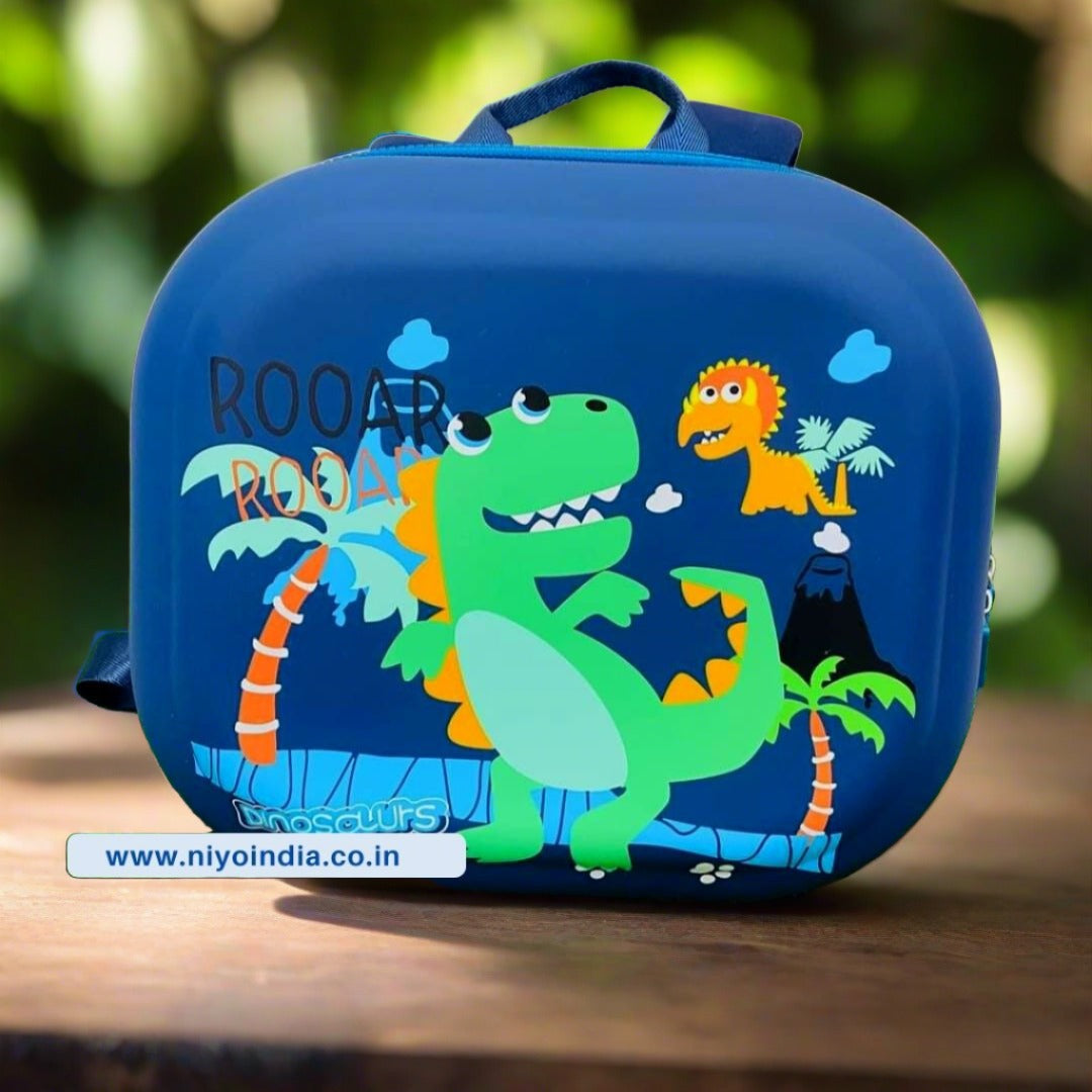 NIYO TOYS Dinosaur-Themed School Bag with Colorful Graphics for Kids