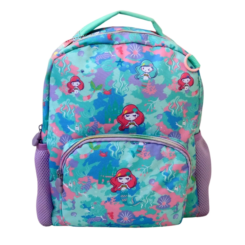 NIYO TOYS vest kids backpacks 13 inch in colorful mermaid design with spacious front pocket