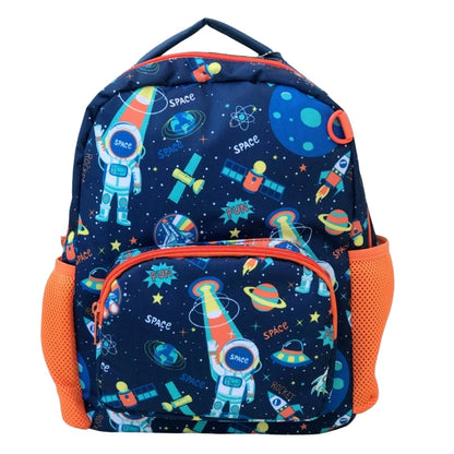 NIYO TOYS Vest kids backpacks 13 inch with colorful space-themed design and side mesh pockets