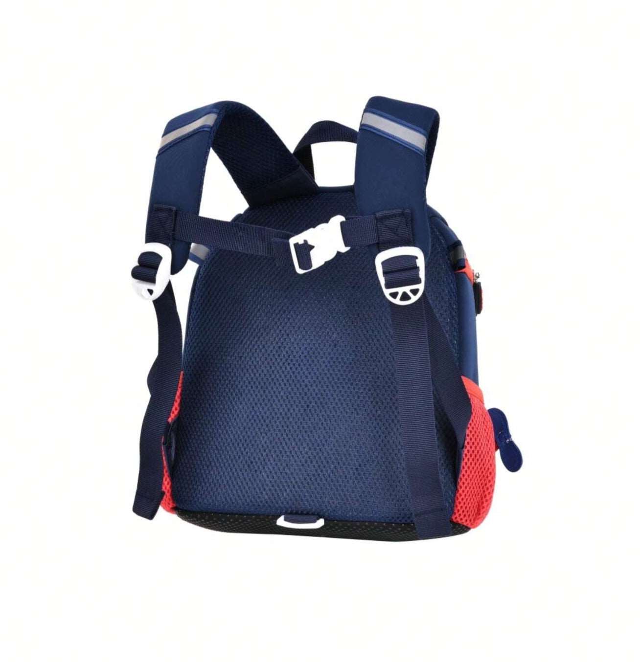 Niyo Toys navy blue and red school bag with padded adjustable straps and breathable back support