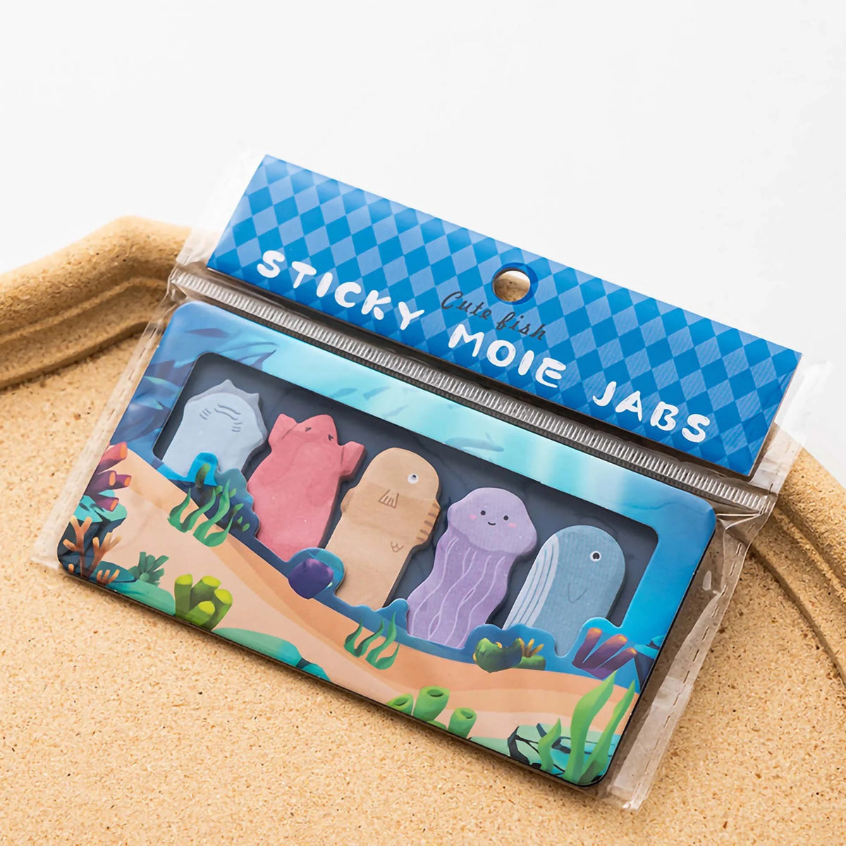 Colorful ocean-themed sticky notes post it set by NIYO TOYS for kids, perfect for fun reminders and decoration