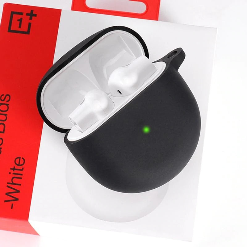 NIYO TOYS Case for OnePlus Buds in sleek black with charging indicator light