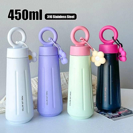 Colorful 450ml owala water bottle set, featuring pastel shades for kids and adults, perfect for hydration on-the-go