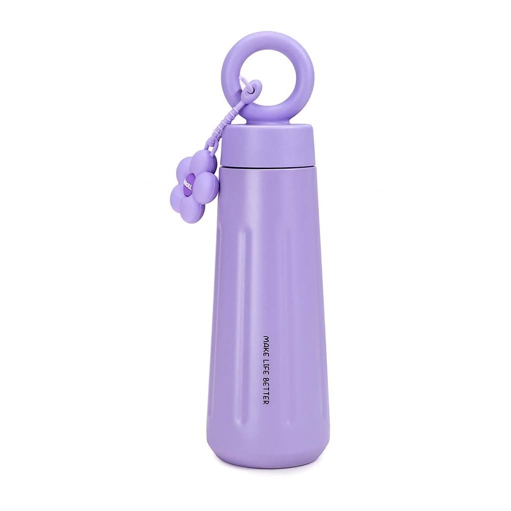 Purple Owala water bottle for kids, perfect for school and outdoor activities, age 3 and up